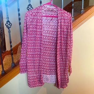 Ann Taylor Loft medium light weight floral cardigan